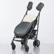 Дитячий конверт на овчині доречі Baby XS Графітовий з опушкою, (-20°C)